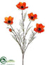 Silk Plants Direct Cosmos Spray - Orange - Pack of 12