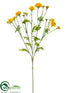 Silk Plants Direct Cornflower Spray - Yellow - Pack of 12
