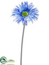 Silk Plants Direct Gerbera Daisy Spray - Blue Helio - Pack of 12