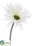 Silk Plants Direct Gerbera Daisy Spray - Cream - Pack of 12