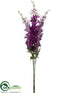 Silk Plants Direct Delphinium Bundle - Purple - Pack of 12