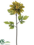 Silk Plants Direct Dahlia Spray - Olive Green - Pack of 12