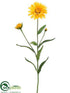 Silk Plants Direct Shasta Daisy Spray - Yellow - Pack of 12