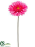 Silk Plants Direct Gerbera Daisy Spray - Cerise - Pack of 6