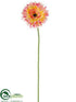 Silk Plants Direct Gerbera Daisy Spray - Cerise Cream - Pack of 24