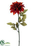 Silk Plants Direct Dahlia Spray - Brick - Pack of 6