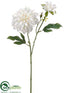 Silk Plants Direct Lace Dahlia Spray - Ivory - Pack of 12