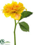 Silk Plants Direct Dahlia Spray - Yellow Soft - Pack of 24
