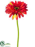 Silk Plants Direct Gerbera Daisy Spray - Tomato Red - Pack of 24