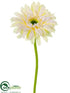 Silk Plants Direct Gerbera Daisy Spray - White Cream - Pack of 24