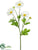 Silk Plants Direct Daisy Spray - White - Pack of 12