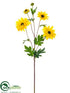 Silk Plants Direct Daisy Spray - Yellow Gold - Pack of 12
