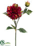 Silk Plants Direct Dahlia Spray - Burgundy Green - Pack of 12