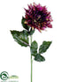 Silk Plants Direct Dahlia Spray - Eggplant - Pack of 12