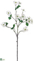 Silk Plants Direct Dogwood Spray - White - Pack of 12