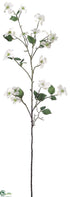 Silk Plants Direct Dogwood Spray - White - Pack of 12