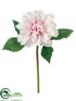 Silk Plants Direct Dahlia Spray - White Pink - Pack of 12