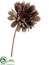 Silk Plants Direct Burlap Gerbera Daisy Spray - Chocolate - Pack of 12