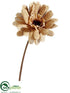 Silk Plants Direct Burlap Gerbera Daisy Spray - Tan - Pack of 12