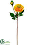 Silk Plants Direct Dahlia Spray - Orange Yellow - Pack of 12