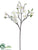 Silk Plants Direct Dogwood Spray - White - Pack of 6