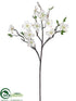 Silk Plants Direct Dogwood Spray - White - Pack of 6