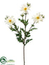 Silk Plants Direct Shasta Daisy Spray - Cream - Pack of 6