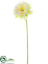 Silk Plants Direct Gerbera Daisy Spray - White Green - Pack of 12