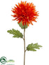 Silk Plants Direct Spider Dahlia Spray - Orange - Pack of 12