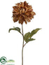 Silk Plants Direct Dahlia Spray - Coffee - Pack of 12