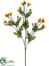 Silk Plants Direct Mini Daisy Spray - Yellow - Pack of 12