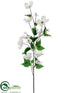 Silk Plants Direct Dogwood Spray - White - Pack of 12