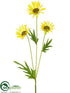 Silk Plants Direct Daisy Spray - Yellow - Pack of 12