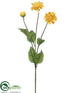 Silk Plants Direct Dahlia Spray - Yellow - Pack of 12