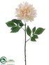 Silk Plants Direct Dahlia Spray - Cream Pink - Pack of 12