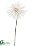 Silk Plants Direct Gerbera Daisy Spray - White - Pack of 12