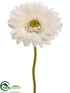 Silk Plants Direct Gerbera Daisy Spray - Cream - Pack of 24