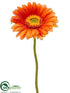 Silk Plants Direct Gerbera Daisy Spray - Orange - Pack of 24