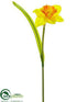 Silk Plants Direct Daffodil Spray - Yellow Orange - Pack of 12