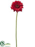 Silk Plants Direct Gerbera Daisy Spray - Red - Pack of 12