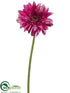 Silk Plants Direct Gerbera Daisy Spray - Fuchsia - Pack of 12