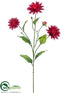 Silk Plants Direct Dahlia Spray - Red Burgundy - Pack of 12