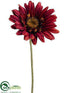 Silk Plants Direct Gerbera Daisy Spray - Wine Two Tone - Pack of 12