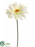 Silk Plants Direct Gerbera Daisy Spray - Cream - Pack of 12