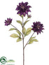 Silk Plants Direct Dahlia Spray - Purple Dark - Pack of 12