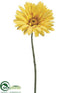 Silk Plants Direct Jumbo Gerbera Daisy Spray - Yellow - Pack of 6