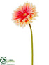 Silk Plants Direct Gerbera Daisy Spray - Peach Cerise - Pack of 12