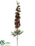 Silk Plants Direct Delphinium Spray - Coffee - Pack of 12