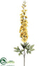 Silk Plants Direct Delphinium Spray - Mustard - Pack of 12