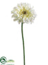 Silk Plants Direct Gerbera Daisy Spray - Cream - Pack of 12